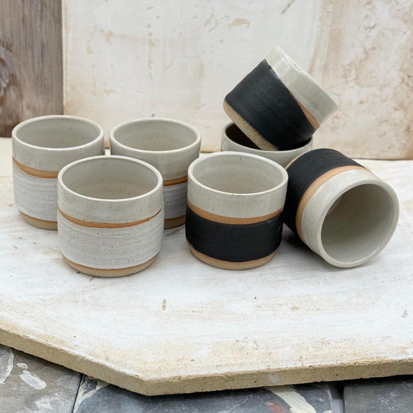 White Stoneware Cortado Cup