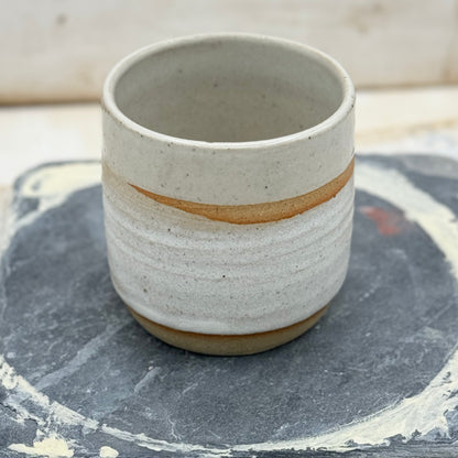 White Stoneware Cortado Cup