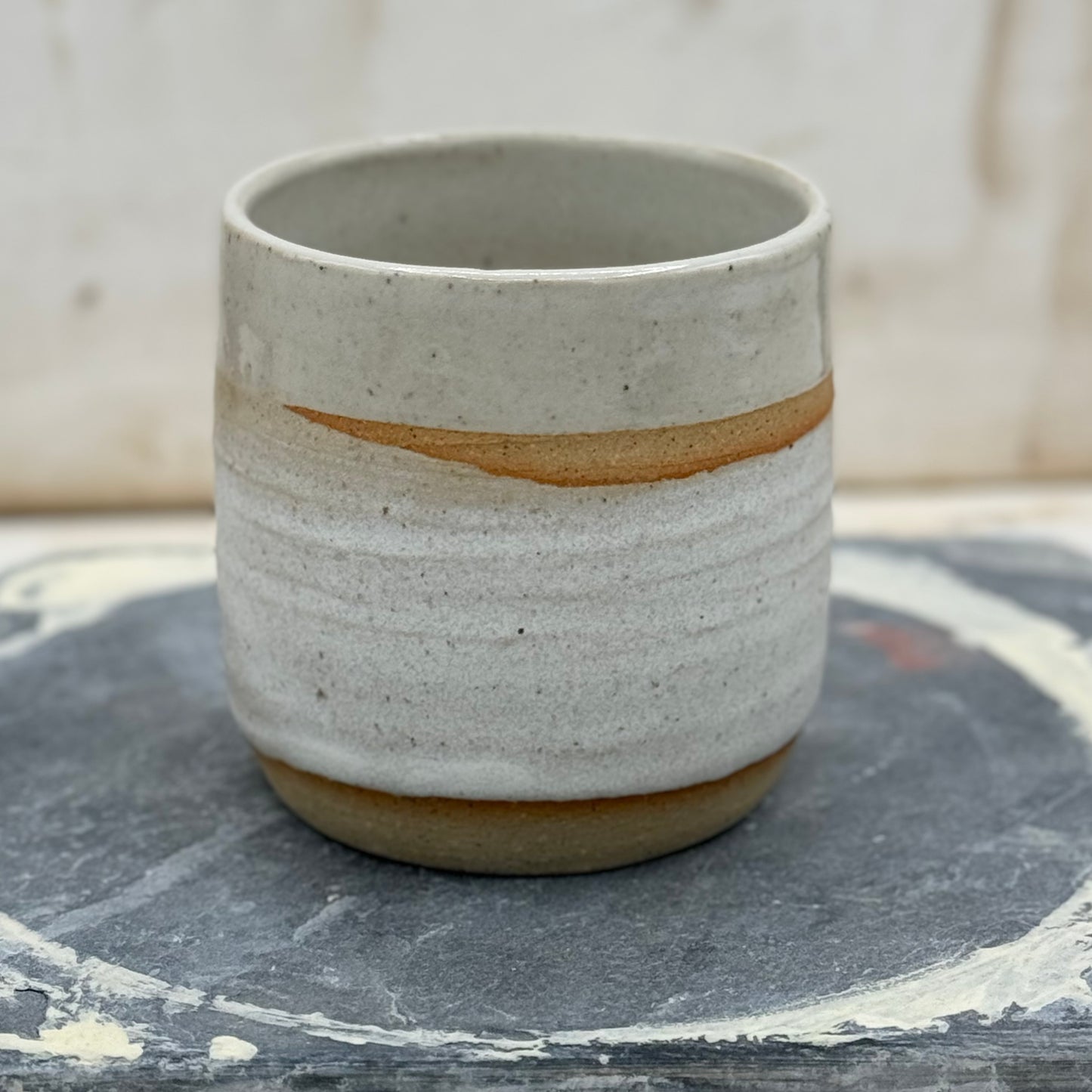 White Stoneware Cortado Cup