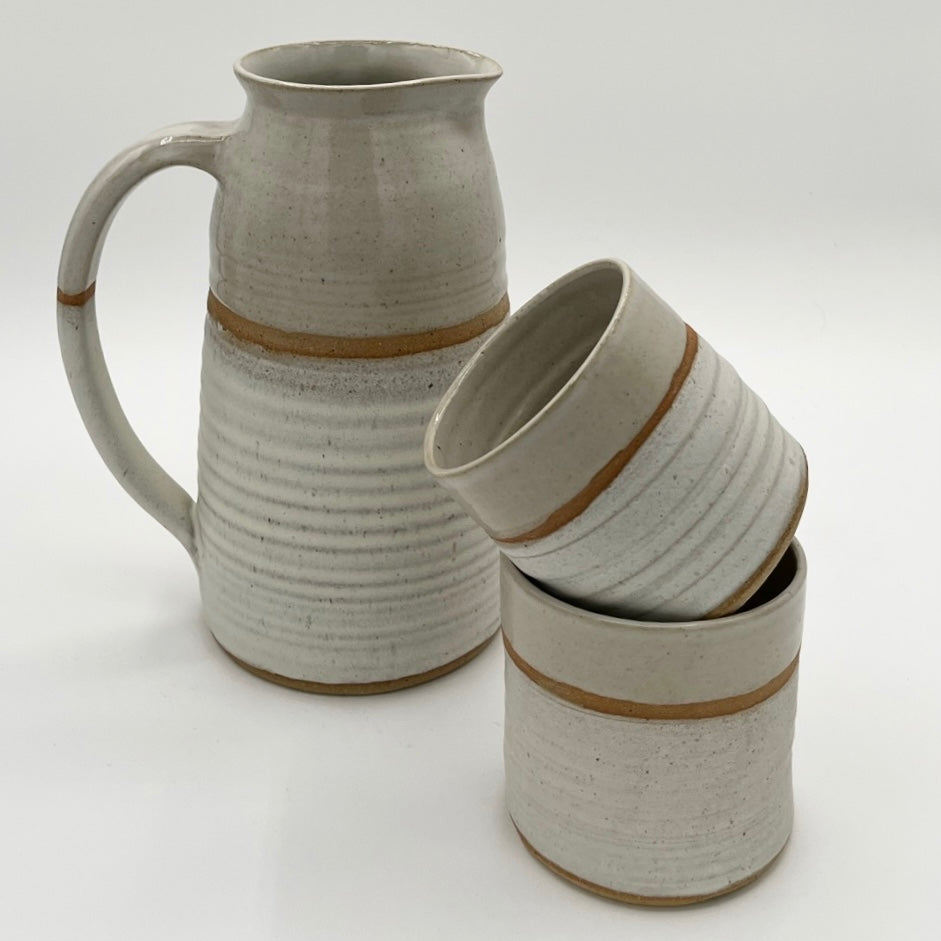 White Stoneware Latte Cup